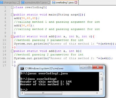 Image result for Method Overloading Java Code