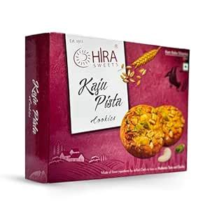 HIRA SWEETS Kaju Pista Cookies (400g x 2) | Handmade Cookies | Rich in ...