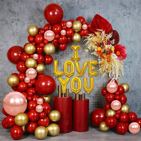 Party Propz Romantic Decoration For Bedroom- 53 Pcs Love Balloons For ...