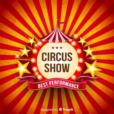 Vintage circus licht teken achtergrond | Premium Vector