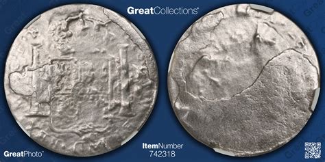 Spanish Colonial ND Silver 8 Reales El Cazador Shipwreck NGC Genuine ...