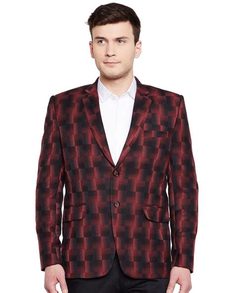 Buy Red WINTAGE Checked Single-Breasted Blazer | AJIO