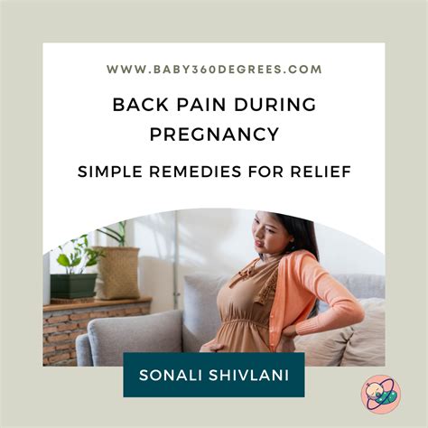 How to Relieve Back Pain During Pregnancy | Baby 360 Degrees