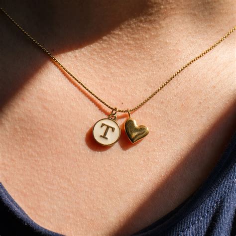Personalized Initial Necklace with Heart Pendant | The Zappy Box