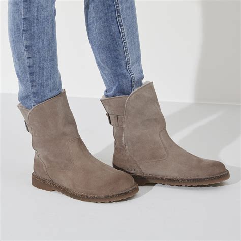 Uppsala Shearling Suede Leather Gray Taupe | BIRKENSTOCK