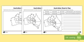Australian Deserts Map | Year 5-6 | Geography Resource