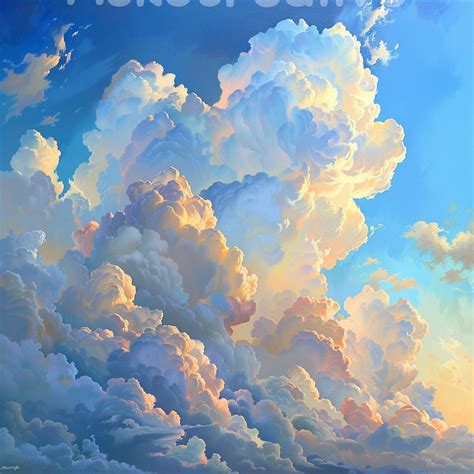 Summer Clouds Oil Painting: Majestic Cloud Wall Art (digital Download ...
