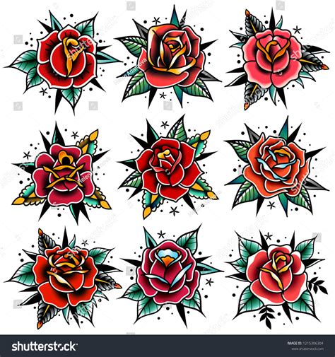 Traditional American Tattoo Rose