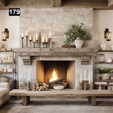 Gorgeous Reclaimed Wood Beam Fireplace Mantel With Wooden Corbels #179 ...