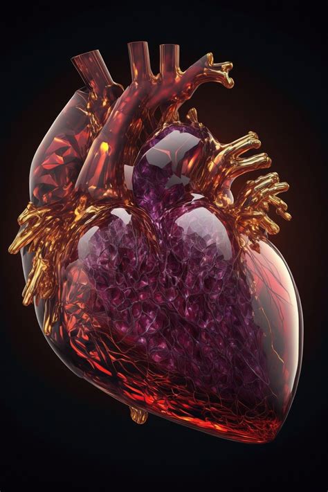Crystal human heart | Human heart art, Heart art, Anatomical heart art