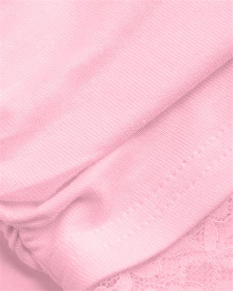 Solid Long Sleeve Bottom Lace Square Neck Pink Top – Littlebox India