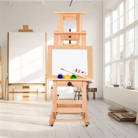 Floor Standing Easels for Painting,Adjustable Wood Easel for Painting ...