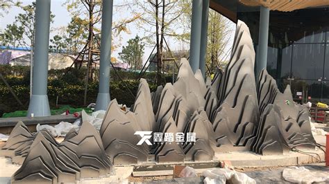 不锈钢耐候假山切片雕塑户外园林大型金属创意摆件景观公园装饰品-阿里巴巴