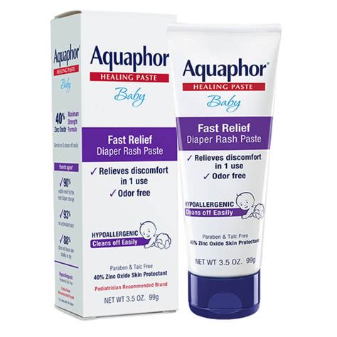 Buy Aquaphor Baby Diaper Rash Paste, Maximum Strength 40% Zinc Oxide ...