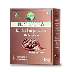 Herb’s Goodness Organic & Pure Edible Kadukkai (Haritaki Powder ...