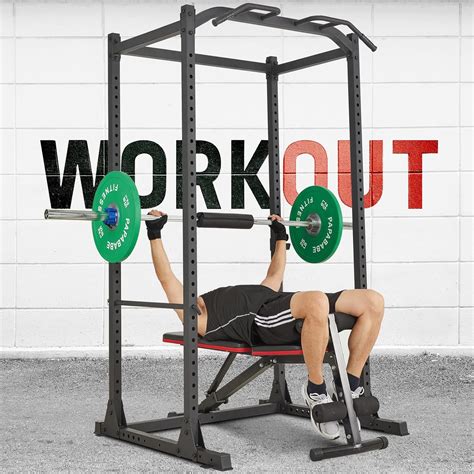 Buy papababe Power Cage, Squat Rack with Cable Crossover Power Rack ...