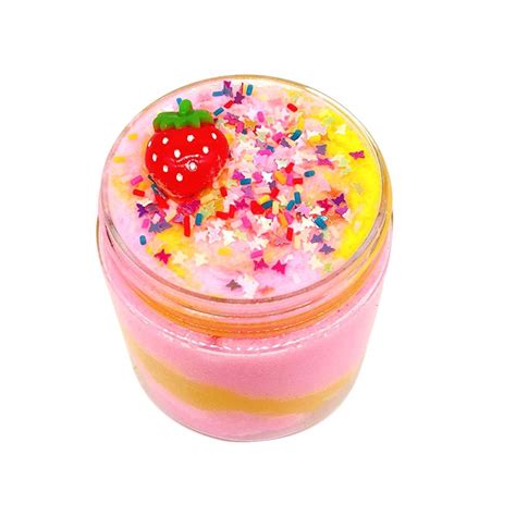 Niners Fluffy Mucus Strawberry Mud Mixed Cloud Color Mucus Putty ...