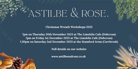 Christmas Wreath Workshop 1st December 2023 at 7pm, Limekiln Cafe ...