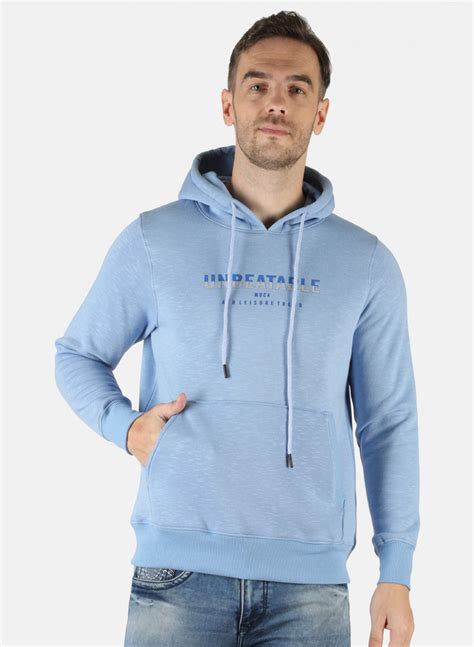 Buy Men Blue Printed Sweatshirt Online in India - MOCA by Monte Carlo