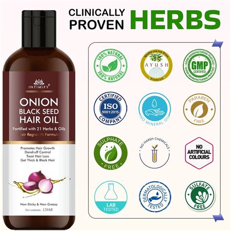 Intimify onion oil, anti dandruff oil, herbal oil, hair fall oil, red ...