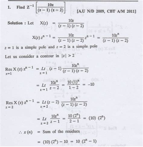 Inverse Z-Transform - Methods