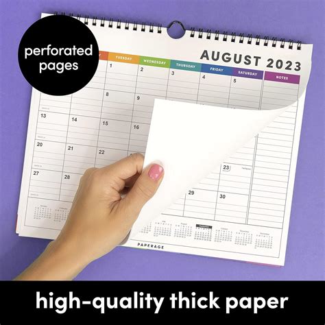 Buy PAPERAGE Calendar 2023 - 12 Months, Black & White, Minimalist Wall ...