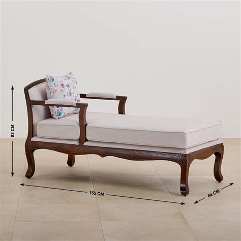 Buy Victoria Fabric Chaise Lounge - Beige from Home Centre at just INR ...