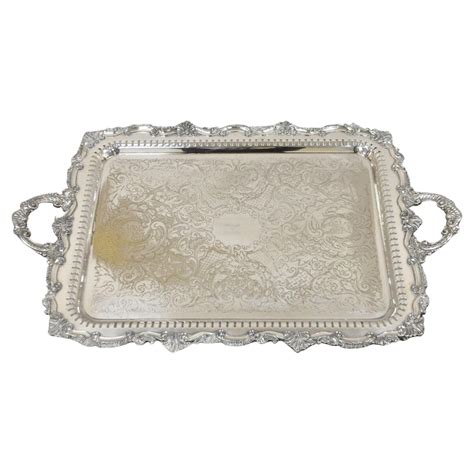 Antique Reed and Barton EPNS 06143 Silver Plated Handle Tray Serving ...