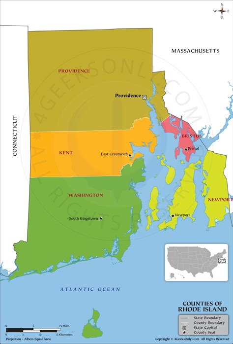 Rhode Island County Map
