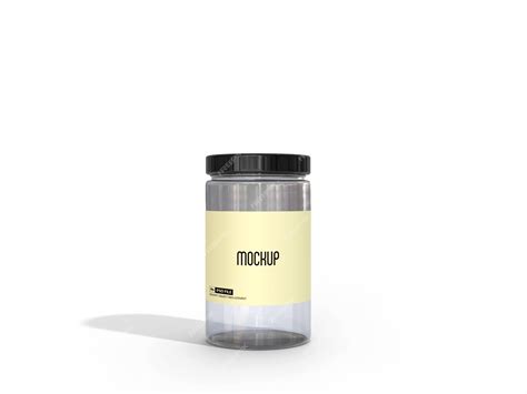 Glass jar metal lid mockup psd | Premium PSD