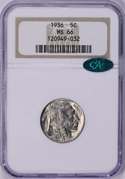 1936 Buffalo Nickel NGC MS-66 (CAC Green) (Item 1001336 ...