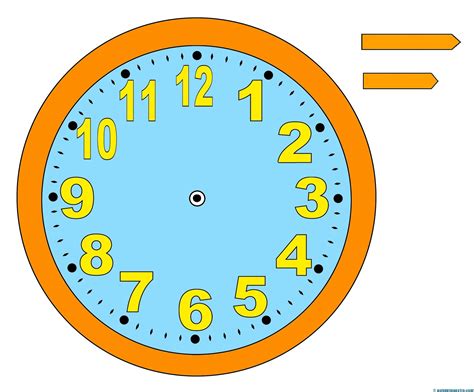 relojes para aprender la hora-6-color - Web del maestro