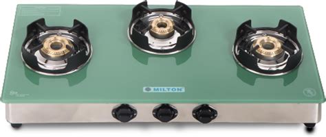 Lifelong LLGS18 Glass Top 3 Burner Gas Stove, Manual Ignition, LPG ...