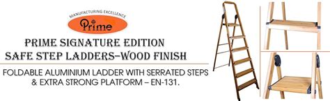 Prime Signature Edition 5steps(4+1) Wood-Finish Foldable Aluminium ...