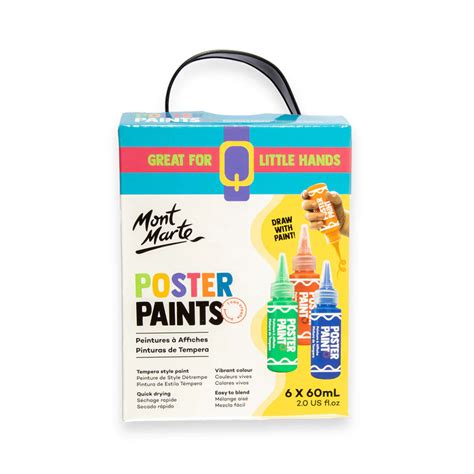 Mont Marte Poster Paints 6pc x 60ml – SCOOBOO
