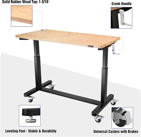 Work Adjustable Height Shop Table 的图像结果