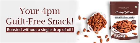 Nutty Gritties Barbeque Almonds (BBQ) - Healthy Party Snack, Dry ...