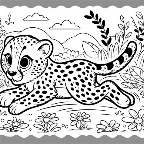 Cheetah Coloring Pages – Custom Paint By Numbers
