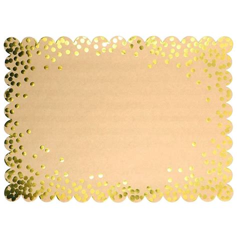 50 Pack Disposable Gold Paper Placemats - Scalloped Kraft Paper ...