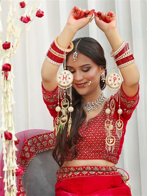 Hand Embroidered Initials Saat Vachan Shubh Vivah Charms Flat Kaleere