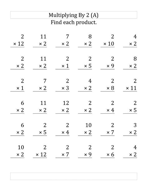 Multiplication Worksheets By 2 | Multiplication Worksheets