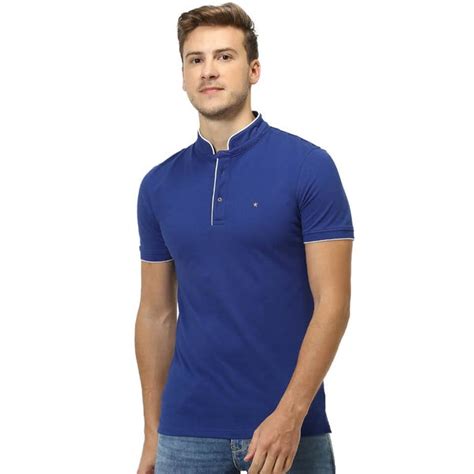 Men's Blue Solid Regular T-Shirts (REKOOL) | Celio