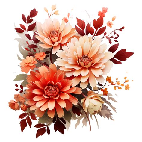 Watercolor Autumn Flowers, Flower, Autumn, Plant PNG Transparent ...