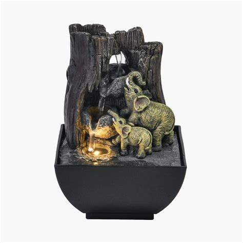 Buy Corsica Cascade Polyresin Mini Elephant Fountain - 13x18cm from ...