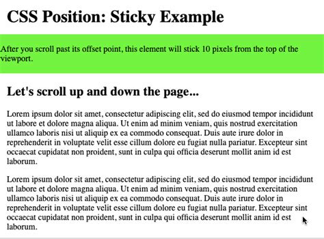 Image result for Position Sticky CSS