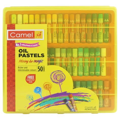 Camlin Kokuyo Oil Pastel Crayons Color 50 Shades Assorted Colours- Buy ...