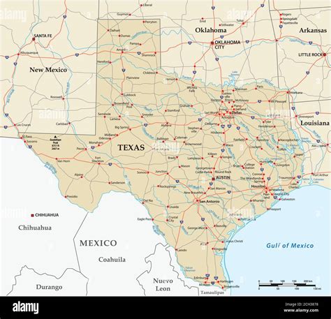 Texas oklahoma map hi-res stock photography and images - Alamy
