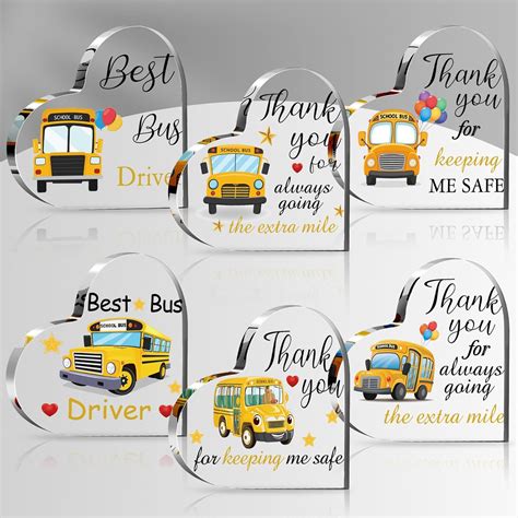 Amazon.com: Geetery 6 Pcs Graduation Appreciation Gift School Bus ...
