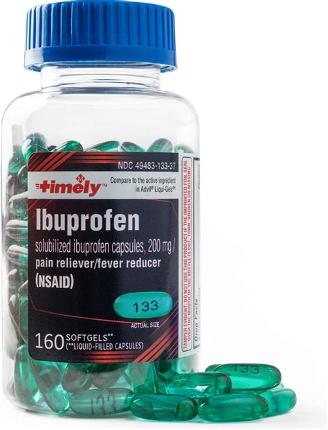 Amazon.com: Rite Aid Pharmacy Ibuprofen Dye Free Liquid Gel Capsules ...