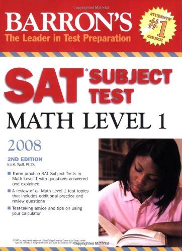 Buy Barron's SAT Subject Test Math Level 1 (BARRON'S HOW TO PREPARE FOR ...